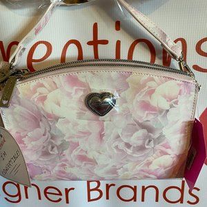 Betsey Johnson Quinn Bifold Crossbody White/Pink